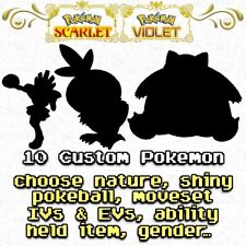 10 Custom Pokemon Brillant Ability Détenus Article Nature Poke Ball 6iv Écarlate