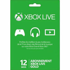 12 Mois Carte Abonnement Xbox Live Gold