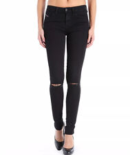 $188 Diesel Women’s Skinzee Super Skinny Black Mid Rise Jeans 08e13 Size W25-l32