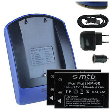 2 Batteries + Chargeur Usb Pour Medion Life X47015 Md 86461 / Odys Mc-hd800