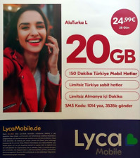 20gb Internet Plat Turquie, Allemagne, Eu & Téléphone Plat Dans Vodafone D2-netz