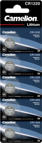25x Camelion Lithium Coin Cell Cr1220 3v 1220 Cr1220-bp5 (5x 5er Blister Pack)