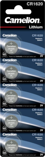 25x Camelion Lithium Coin Cell Cr1620 1620 3v (5 X 5er Blister Pack)