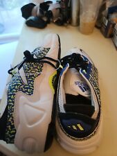 Adidas Fyw S-97 Blue White Yellow Camo Running Athletic Shoes Size 10.5 Nwob