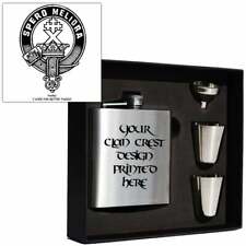 Art Pewter Moffat Clan Crest 170ml Hip Flasque Coffret (s) Hf6 S-c85b Écossais