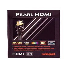 Audioquest Perle 8k Hdmi 2.0 Câble 18gbps Pvc Noir Cordon 2.4m Câble