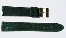 Bracelet Montre Saumon Véritable Vert 18mm