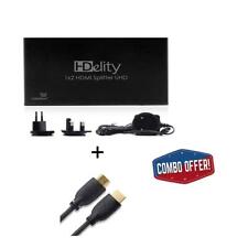 Cablesson 1x2 Hdmi 2.0 Splitter With Edid (18g) With Basic 1m High Speed Hdmi Ca