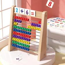 Cadre En Bois Abacus Math Learning Toys Montessori Classic 10 Rangées Avec Des