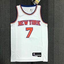 Carmelo Anthony #7 New York Knicks White Orange Classic Maillot De Basket