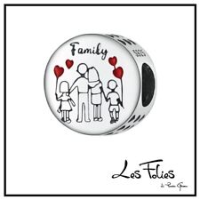 Charm Amour De Famille Usa Ensemble En Argent 925 - Les Folies (modèle Pando