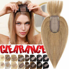 Clearance Toupet Femmes Cheveux Humain Naturel Avec Frange Extension A Clip 35cm
