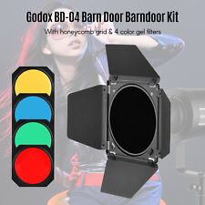 Godox Bd-04 Kit Barndoor De Porte De Grange Avec Grille En Nid D'abeille 4 T9r5