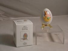 Goebel, 2011 Annual Egg, #g106341, Motif-bunny In Basket, New, Mint & Boxed