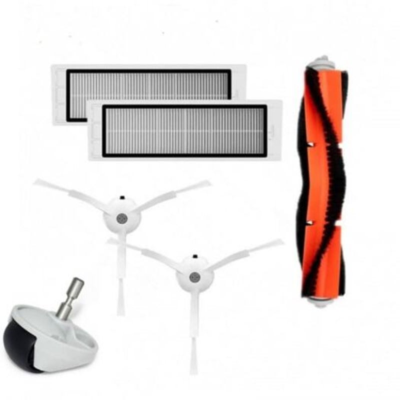 hod health&home ensemble d'accessoires pour robot de balayage xiaomi mi, filtre de balayeuse, brosses latÃ©rales principales orange