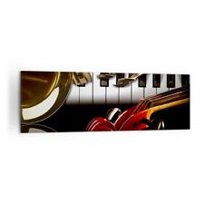 Impression Sur Toile 160x50cm Tableaux Touches De Piano Musique Instruments