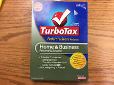 Intuit Turbotax Home & Business Federal + Efile + State 2010 For Pc, Mac
