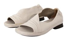 Ixos Chaussures Cuir Blanc Bout Ouvert à Enfiler Sandales Plates Eu36/us5.5