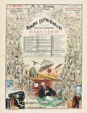 Jules Verne Voyages Extraordinaires Hetzel Rjxq-poster 45x60 D1 Affiche Ancienne