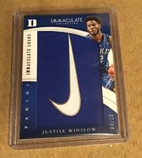 Justise Winslow 2015 Immaculate Jumbo Logos Patch /10 Duke Blue Devils Rare Heat