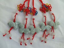 Lot Of 5 Chinese Zodiac Snake Butterfly Knot Jade Cell Phone Charm Strap Red