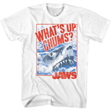 Mâchoires 70's Thriller Film Great White Says What's Dessus Chums Homme T Shirt