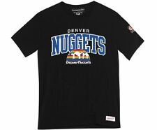 Mitchell Et Ness Denver Nuggets Team Arch T-shirt Logo Imprimé Neuf Coton