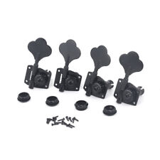 Musiclily Pro Black 4 Inline Open Gear Bass Machine Heads Tuning Pegs Right Hand