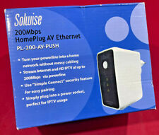 Neuf ! Solwise 200mbps Prise Adaptateur Av Ethernet Pl 200 Av Push. Maison
