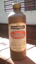 Orange Curacao Stoneware Bottle Hiram Walker Co Peoria Illinois -complete Label