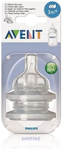 Philips Avent Baby Bottle Classic+ Teat | Medium |3m+| 2pk