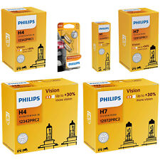 Philips Vision H1 H4 H7 W5w Halogène Jusqu'À 30% Plus Lumière Ampoules 55w 12v