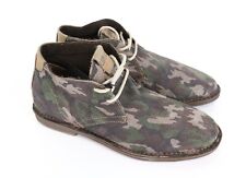 Replay Hommes Décontracté Chaussures Eu40 Marron Vert Militaire à Motif à Lacets