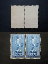 Repubblica 1950 Coppia Lire 55 Unesco Mnh**