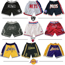 Rétro Basketball Shorts Chicago Bulls Los Angeles Lakers Brooklyn Nets Stitched