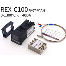 Rex-c100 Digital Lcd Pid Temperature Controller Set+ K Thermocouple+ Max.40a Ssr