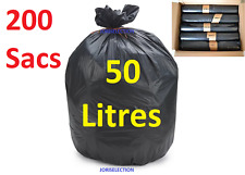 Sac Poubelle 50 Litres Noir TrÈs RÉsistant 55 Microns ( Lot De 200 Sac )