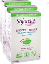 Saforelle : Lingettes Intimes Individuelles (3 Boîtes De 10 Lingettes En Sachets