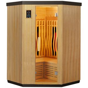 Sauna D'angle Infrarouge Chauffages Carbone Et Full Spectrum Vertical Black 2000w 2-3 Places - SnÖ