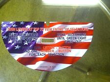 Seeburg Jukebox Wallbox 3w1 Medal Instruction Plate American Flag Finish