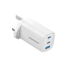 Sumvision 65w Usb C Compact Wall Fast Charger Plug Adapter 3 Port Gan Pd Pps Com