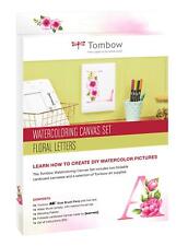 Tombow Watercoloring Canvas Set Floral Letters