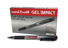 Uni-ball Um-153s Signo Impact Gel Pens, Red Gel, 1mm Rubber Nib (pack Of 12) 12 