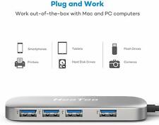 Usb C Hub Type C Adapter Hub With 4 Usb 3.0 Ports For Macs, Pc And Chromebooks