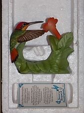 Vintage 1996 Nature's Bouquet Hummingbird Figurine 3.5