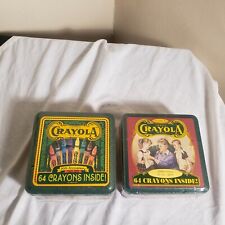 Vintage Lot Of 2 Crayola Crayons Tin Cans Anniversary 1993 1994 