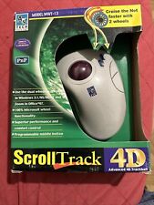 Vintage New Old Stock 90s A4 Tech Wwt-13 Scroll Track 4d Trackball Large Mouse