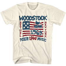 Woodstock 1969 Bethel New York Peace Love Homme T Shirt Rock & Soul Musique