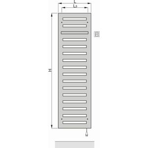 Zehnder Metropolitan Bar Sèche-serviettes, Fonctionnement Tout électrique, Zm1z1650b100020, Mepe-180-050/gd
