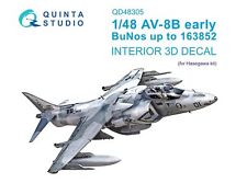 1:48 Av-8b Harrier Ii Early Interior Autocollant Couleur 3d Quinta Qd48305...